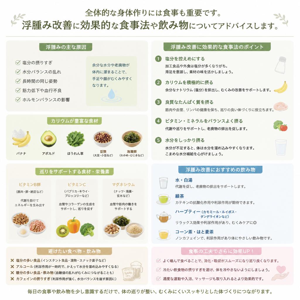 浮腫み改善に向けた食事法